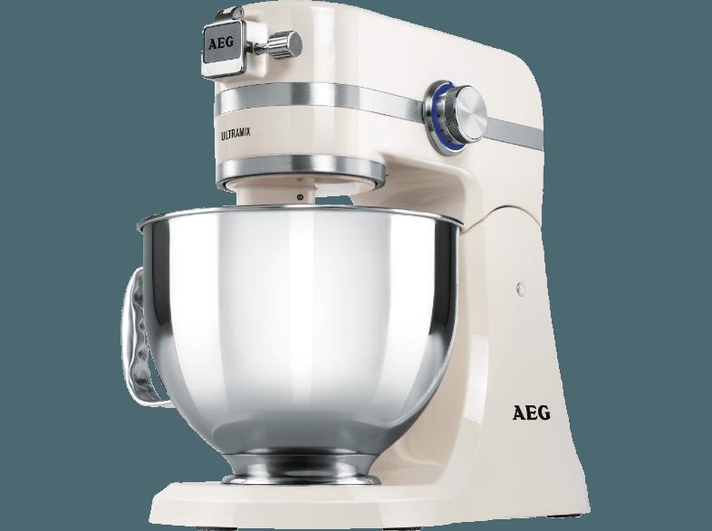 AEG KM 4100 UltraMix Küchenmaschine White Glossy/Metallic 1000 Watt