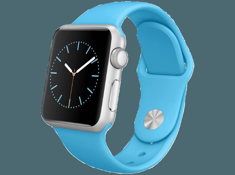 APPLE Watch 38 mm Aluminium mit Sportband (ML2CGFD/A) Blau (Smart Watch), APPLE, Watch, 38, mm, Aluminium, Sportband, ML2CGFD/A, Blau, Smart, Watch,