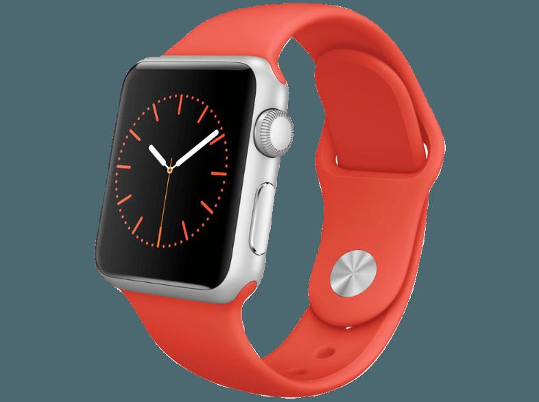 APPLE Watch 38 mm Aluminium mit Sportband (MLCF2FD/A) Orange (Smart Watch), APPLE, Watch, 38, mm, Aluminium, Sportband, MLCF2FD/A, Orange, Smart, Watch,