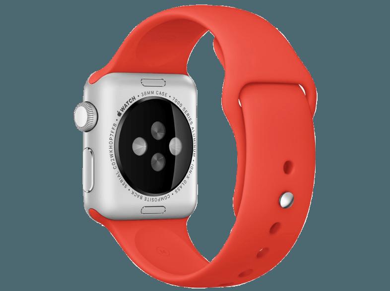 APPLE Watch 38 mm Aluminium mit Sportband (MLCF2FD/A) Orange (Smart Watch), APPLE, Watch, 38, mm, Aluminium, Sportband, MLCF2FD/A, Orange, Smart, Watch,