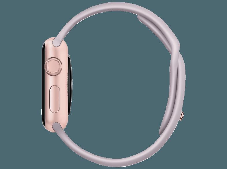 APPLE Watch 38 mm Aluminium mit Sportband (MLCH2FD/A) Rosegold/Lavender (Smart Watch)