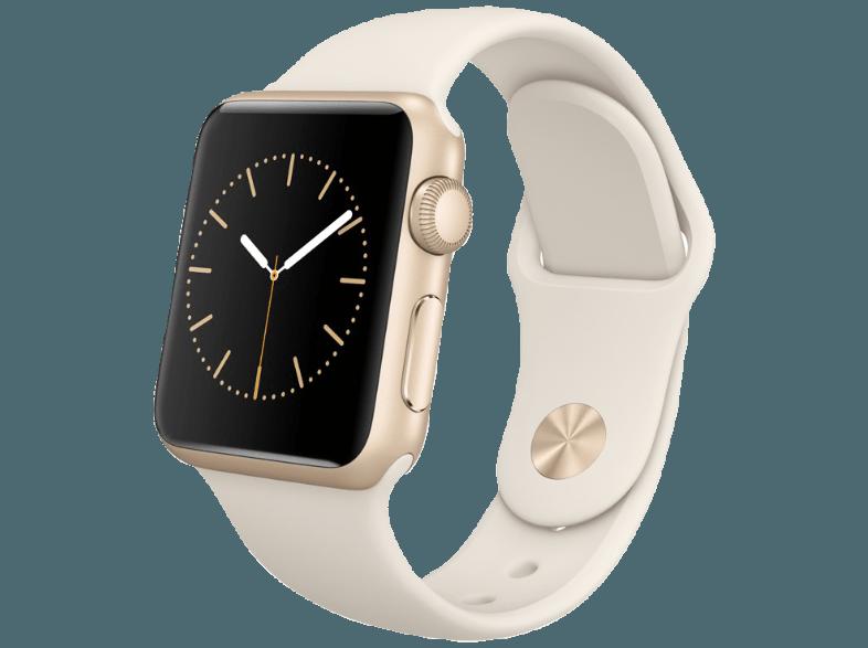 APPLE Watch 38 mm Aluminium mit Sportband (MLCJ2FD/A) Gold/Antique Weiß (Smart Watch)