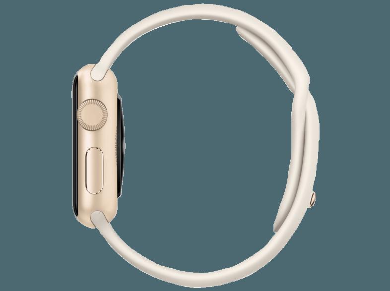 APPLE Watch 38 mm Aluminium mit Sportband (MLCJ2FD/A) Gold/Antique Weiß (Smart Watch)