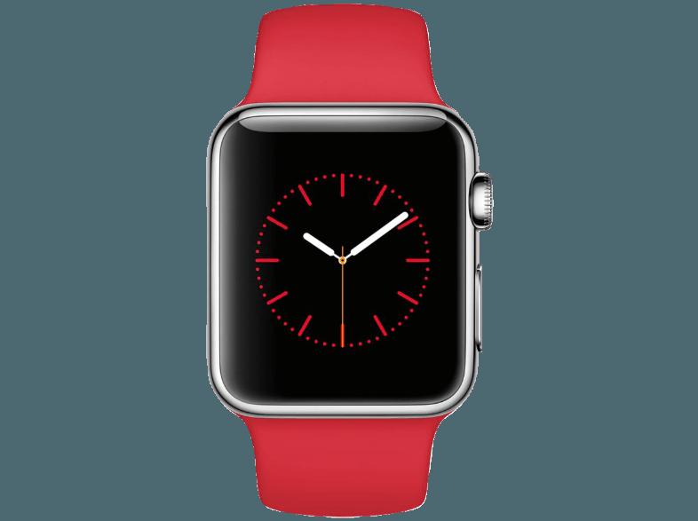 APPLE Watch 38 mm Edelstahlgehäuse mit Sportarmband (MLLD2FD/A) (Product) Rot (Smart Watch), APPLE, Watch, 38, mm, Edelstahlgehäuse, Sportarmband, MLLD2FD/A, , Product, Rot, Smart, Watch,