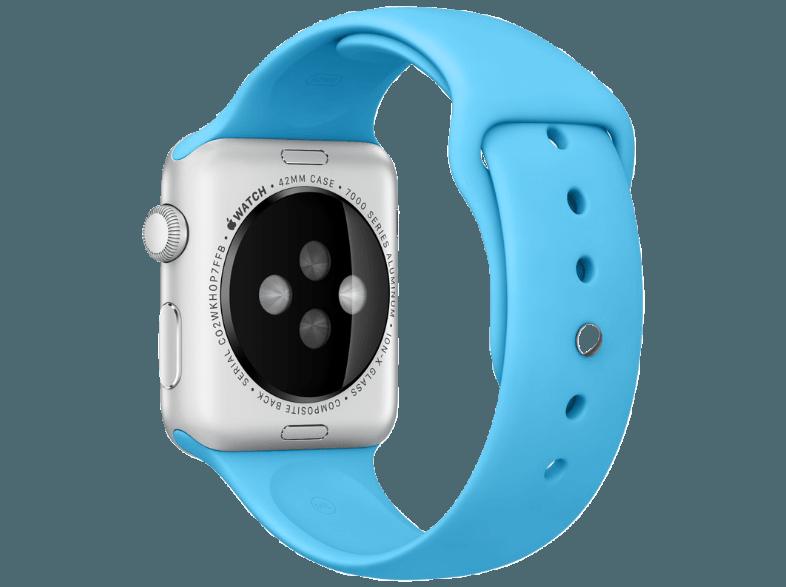 APPLE Watch 42 mm Aluminium mit Sportarmband (MLC52FD/A) Blau/Silber (Smart Watch), APPLE, Watch, 42, mm, Aluminium, Sportarmband, MLC52FD/A, Blau/Silber, Smart, Watch,