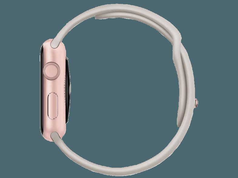 APPLE Watch 42 mm Aluminiumgehäuse mit Sportarmband (MLC62FD/A) Rose Gold/Stone (Smart Watch)