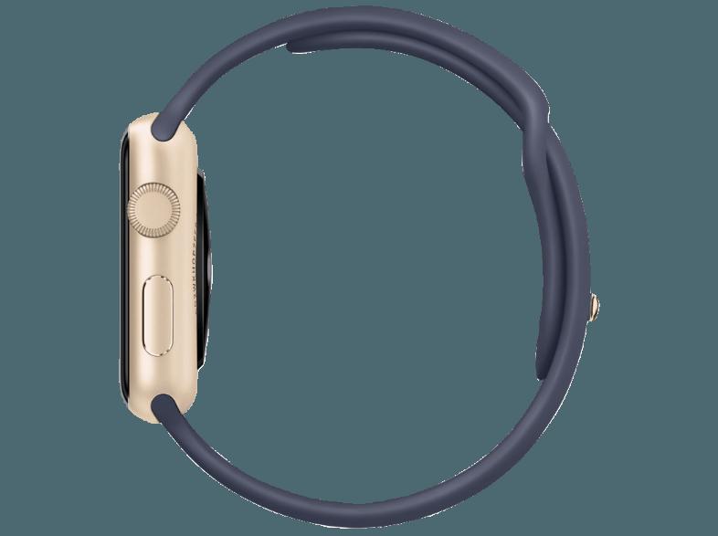 APPLE Watch 42 mm Aluminiumgehäuse mit Sportarmband (MLC72FD/A) Gold/Midnight Blau (Smart Watch)