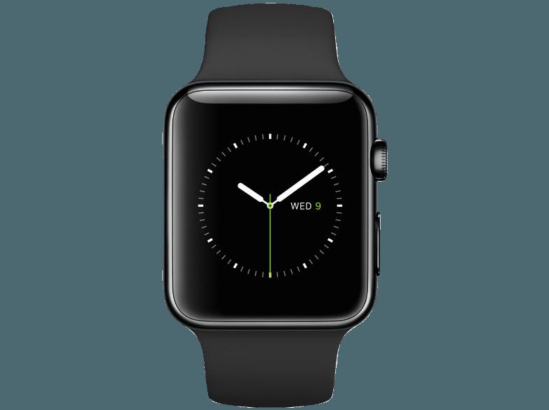 APPLE Watch 42 mm Edelstahlgehäuse mit Sportarmband (MLC82FD/A) Space Schwarz (Smart Watch), APPLE, Watch, 42, mm, Edelstahlgehäuse, Sportarmband, MLC82FD/A, Space, Schwarz, Smart, Watch,