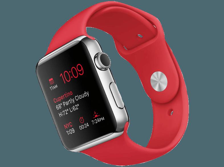 APPLE Watch 42 mm Edelstahlgehäuse mit Sportarmband (MLLD2FD/A) (Product) Rot (Smart Watch), APPLE, Watch, 42, mm, Edelstahlgehäuse, Sportarmband, MLLD2FD/A, , Product, Rot, Smart, Watch,