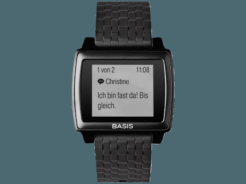 BASIS Peak Schwarz (Fitness- und Schlaftracker, Wearable, Uhr)