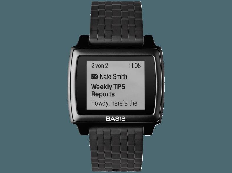 BASIS Peak Schwarz (Fitness- und Schlaftracker, Wearable, Uhr)