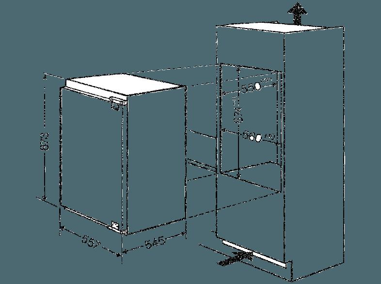 BAUKNECHT KVI 1399/A Kühlschrank (152 kWh/Jahr, A  , 873 mm hoch, Weiß)