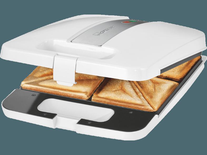 CLATRONIC ST 3629 Toaster Weiß/Inox (1200 Watt, Schlitze: 4 Langschlitze)