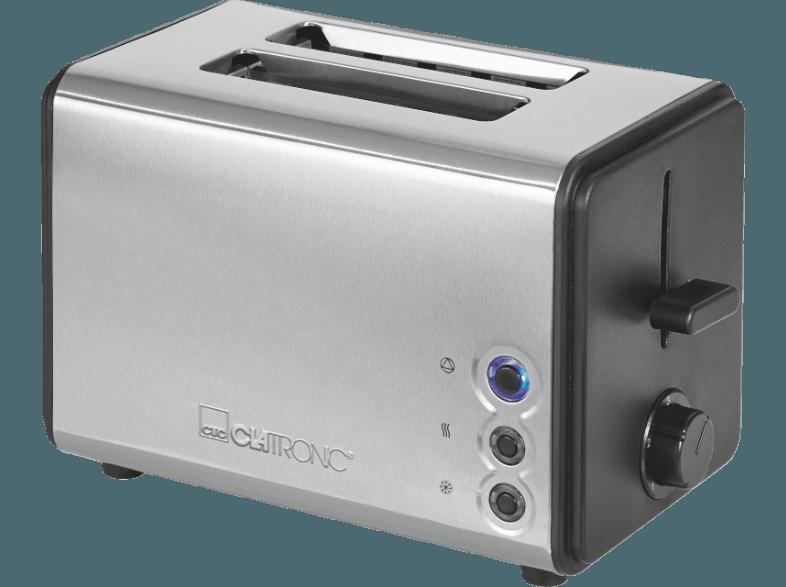 CLATRONIC TA 3620 Toaster Schwarz/Inox (750-850 Watt, Schlitze: 2 Langschlitze)