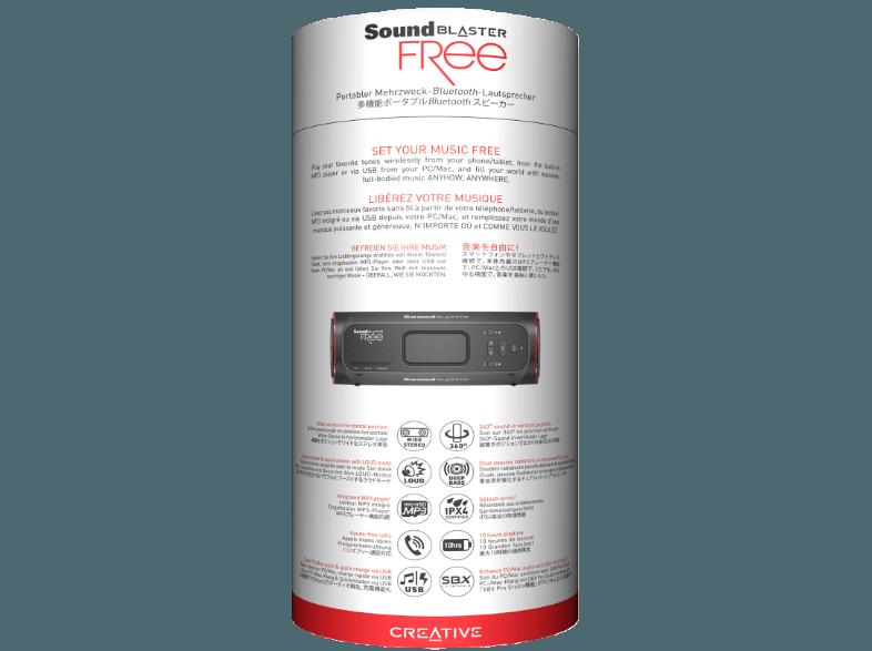 CREATIVE 70SB166000001 SB FREE BT WL Lautsprecher Weiß