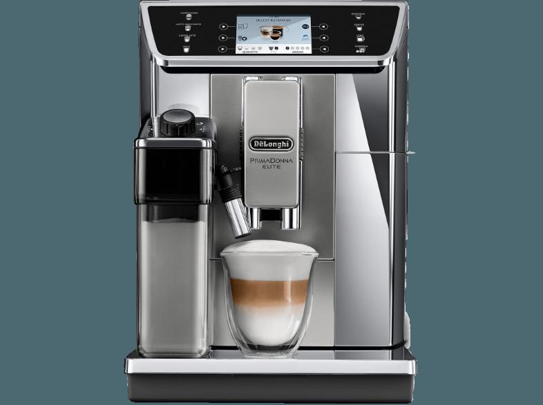 DELONGHI ECAM 656.55.MS Prima Donna Elite Kaffeevollautomat (Kegelmahlwerk, 2 Liter, Edelstahl/Schwarz)