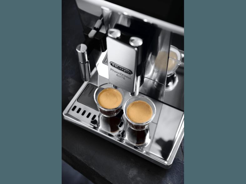 DELONGHI ECAM 656.55.MS Prima Donna Elite Kaffeevollautomat (Kegelmahlwerk, 2 Liter, Edelstahl/Schwarz)