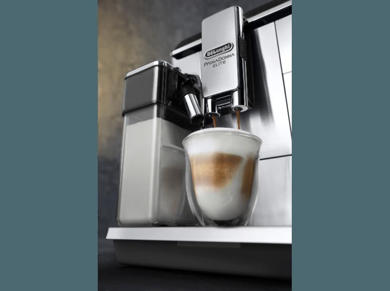 DELONGHI ECAM 656.55.MS Prima Donna Elite Kaffeevollautomat (Kegelmahlwerk, 2 Liter, Edelstahl/Schwarz)