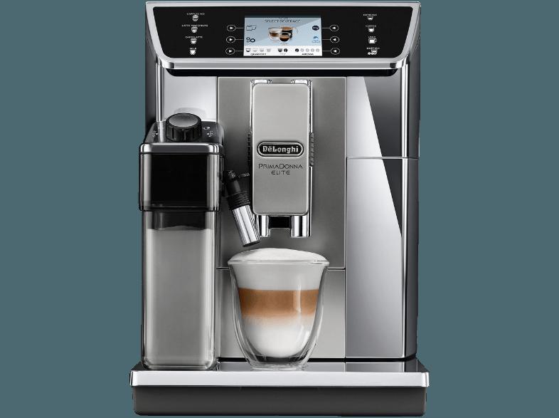 DELONGHI ECAM 656.55.MS Prima Donna Elite Kaffeevollautomat (Kegelmahlwerk, 2 Liter, Edelstahl/Schwarz), DELONGHI, ECAM, 656.55.MS, Prima, Donna, Elite, Kaffeevollautomat, Kegelmahlwerk, 2, Liter, Edelstahl/Schwarz,