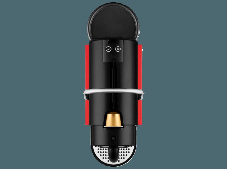 DELONGHI EN126AE Nespresso Pixie Clips Kapselmaschinemit Aeroccino Weiß/Coral Neon