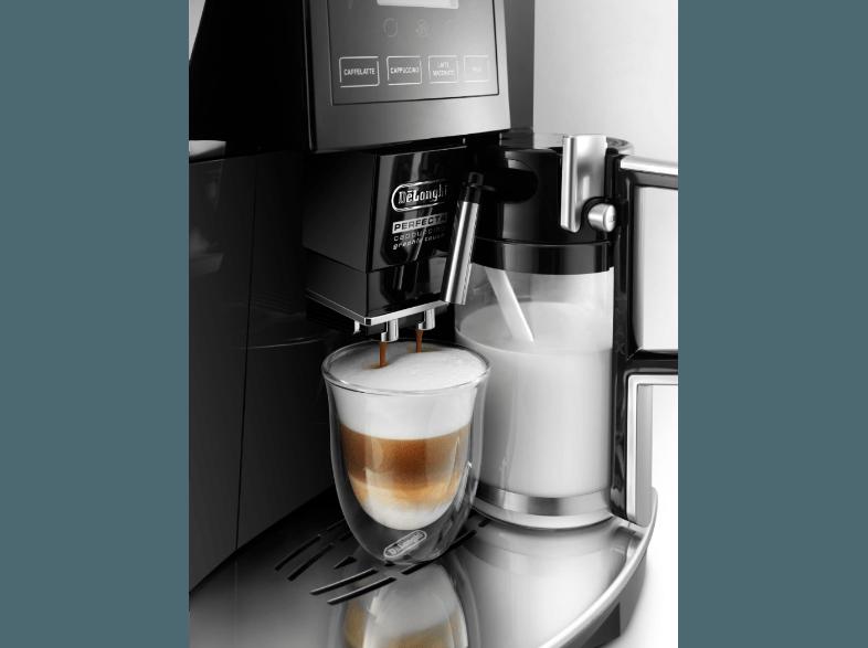 DELONGHI ESAM 5556 B Kaffeevollautomat (Kegelmahlwerk, 1.7 Liter, Silber/Schwarz), DELONGHI, ESAM, 5556, B, Kaffeevollautomat, Kegelmahlwerk, 1.7, Liter, Silber/Schwarz,