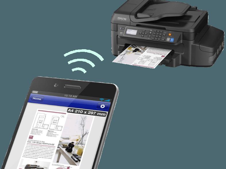 EPSON EcoTank ET-4550 PrecisionCore™-Druckkopf 4-in-1 Tintenstrahldrucker WLAN