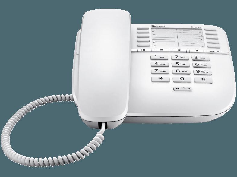 GIGASET DA510 weiß Schnurgebundenes Telefon, GIGASET, DA510, weiß, Schnurgebundenes, Telefon