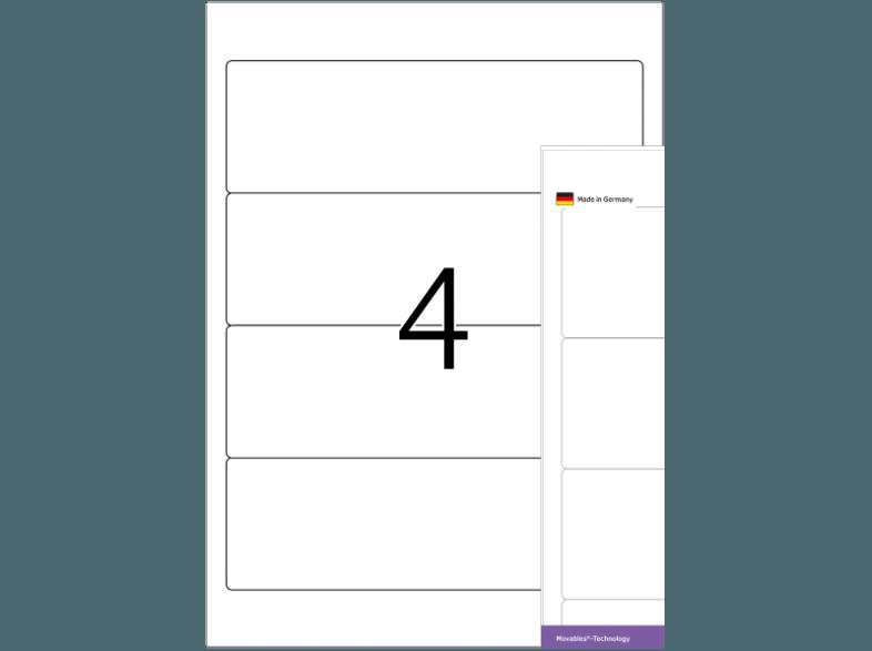 HERMA 10141 Ablösbare Ordneretiketten 192x61 mm A4 400 St., HERMA, 10141, Ablösbare, Ordneretiketten, 192x61, mm, A4, 400, St.