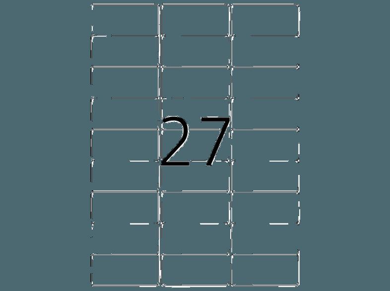 HERMA 10300 Ablösbare Etiketten 63.5x29.6 mm A4 2700 St.