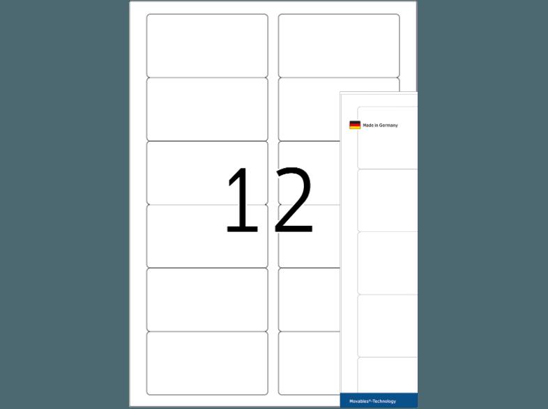 HERMA 10304 Ablösbare Etiketten 88.9x46.6 mm A4 1200 St.