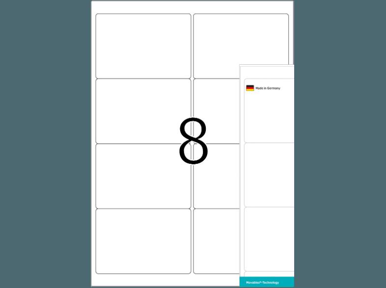 HERMA 10312 Repositionierbare Adressetiketten 99.1x67.7 mm A4 800 St., HERMA, 10312, Repositionierbare, Adressetiketten, 99.1x67.7, mm, A4, 800, St.