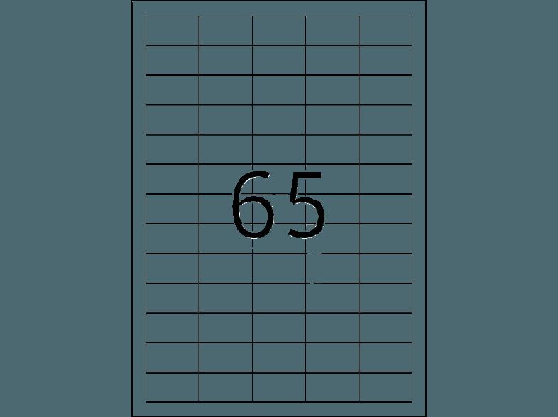 HERMA 10820 Etiketten Recyclingpapier 38.1x21.2 mm A4 6500 St.