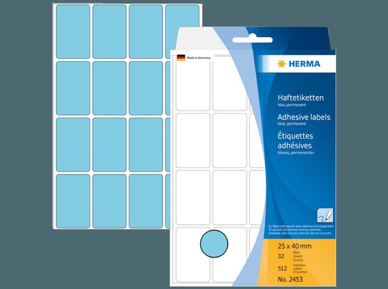 HERMA 2453 Vielzwecketiketten 25x40 mm  512 St., HERMA, 2453, Vielzwecketiketten, 25x40, mm, 512, St.