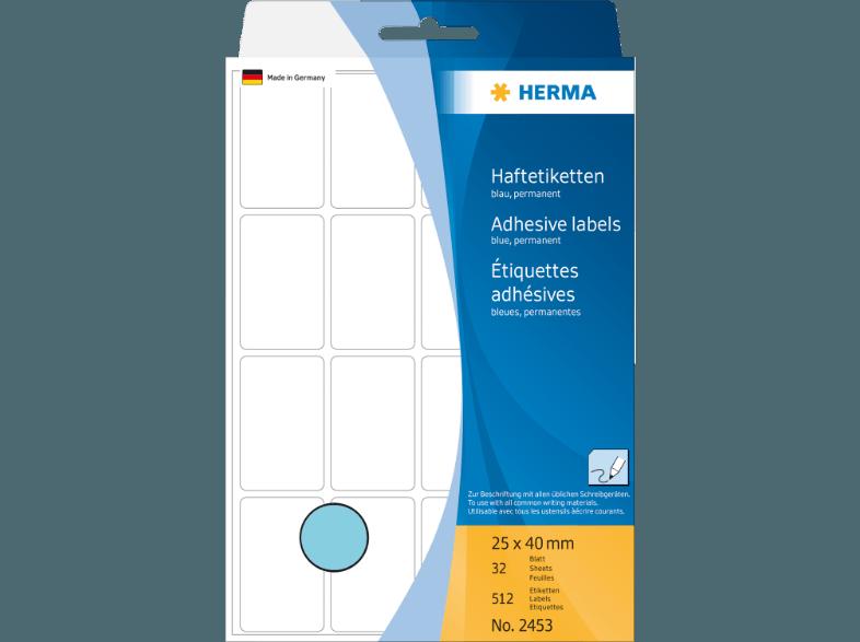 HERMA 2453 Vielzwecketiketten 25x40 mm  512 St., HERMA, 2453, Vielzwecketiketten, 25x40, mm, 512, St.