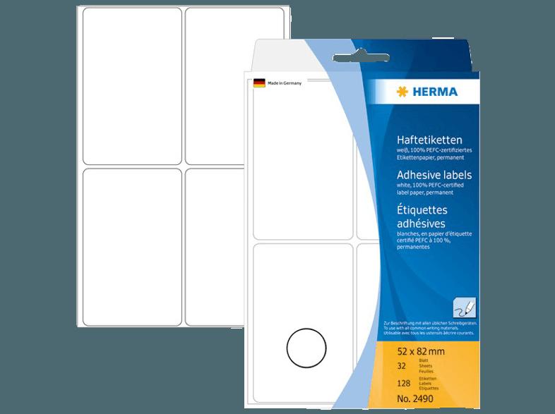 HERMA 2490 Vielzwecketiketten 52x82 mm  128 St.