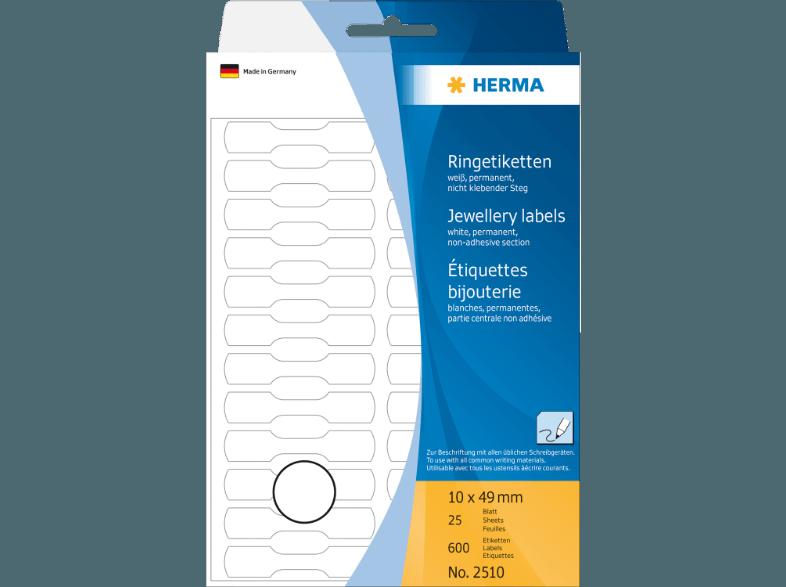 HERMA 2510 Ringetiketten 10x49 mm  600 St.