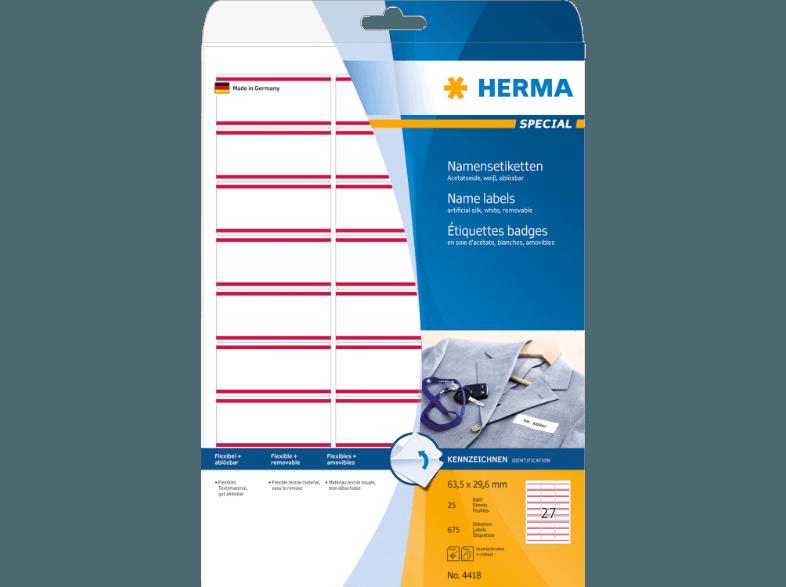 HERMA 4418 Namensetiketten 63.5x29.6 mm A4 675 St.