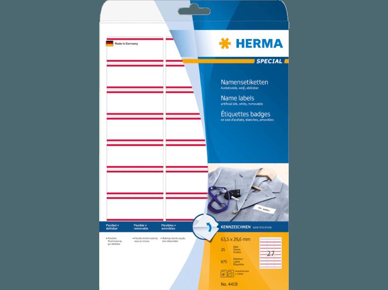 HERMA 4418 Namensetiketten 63.5x29.6 mm A4 675 St.