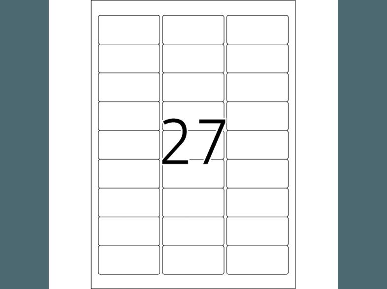 HERMA 4418 Namensetiketten 63.5x29.6 mm A4 675 St., HERMA, 4418, Namensetiketten, 63.5x29.6, mm, A4, 675, St.