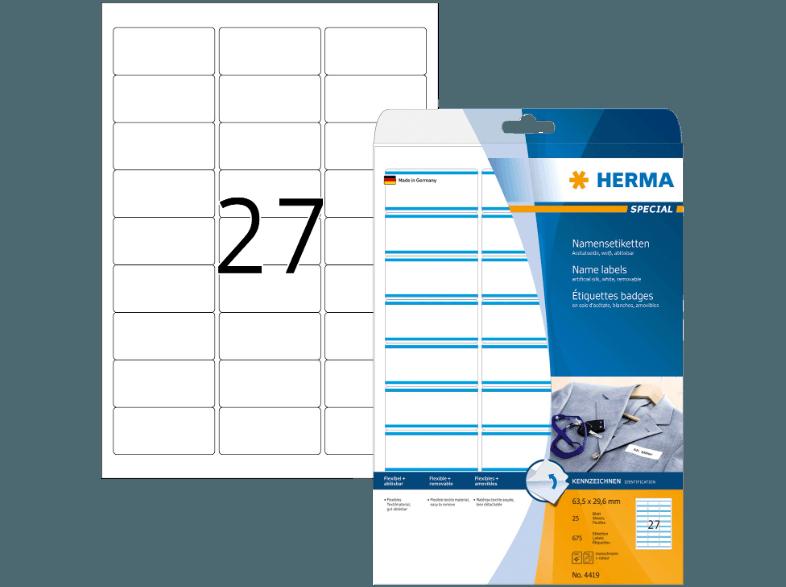 HERMA 4419 Namensetiketten 63.5x29.6 mm A4 675 St.