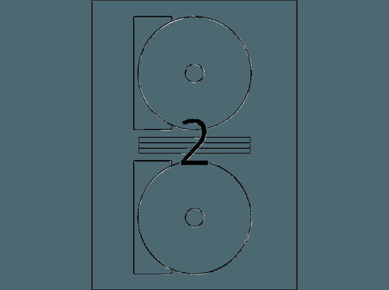 HERMA 4699 DVD-/Blu-ray-Etiketten Ø 116 mm A4 50 St.