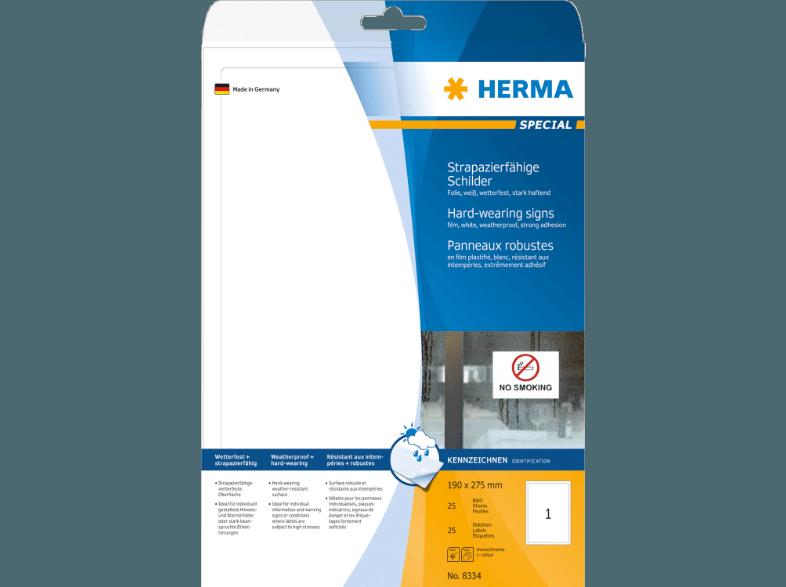 HERMA 8334 Schilder strapazierfähig 190x275 mm A4 25 St.