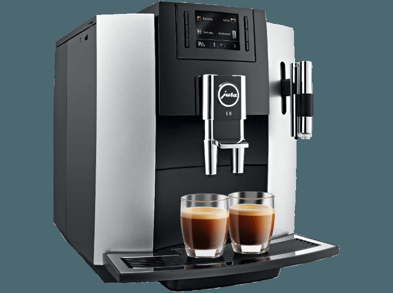 JURA 15084 E8 One-Touch-Cappuccino Vollautomat (Mehrstufiges AromaG3-Mahlwerk, 1.9 Liter, Platin)