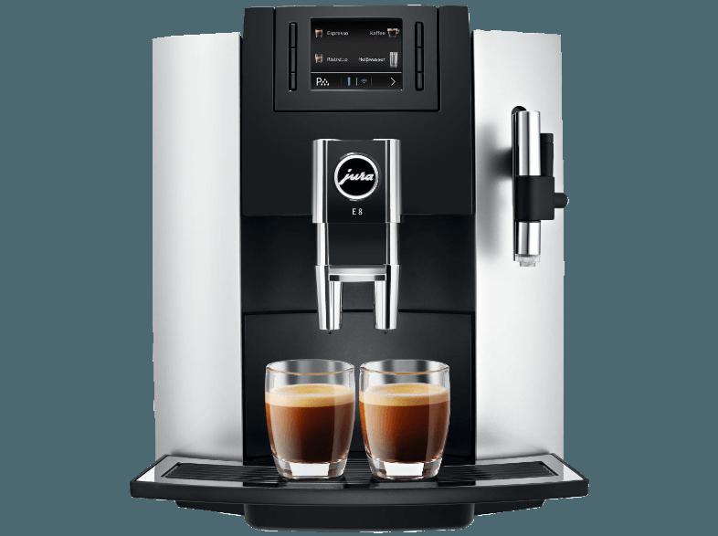 JURA 15084 E8 One-Touch-Cappuccino Vollautomat (Mehrstufiges AromaG3-Mahlwerk, 1.9 Liter, Platin)
