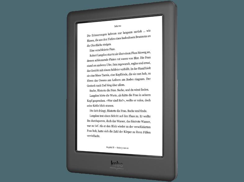 KOBO N437 GLO HD 6 Zoll 4 GB WLAN E-Book Reader Schwarz