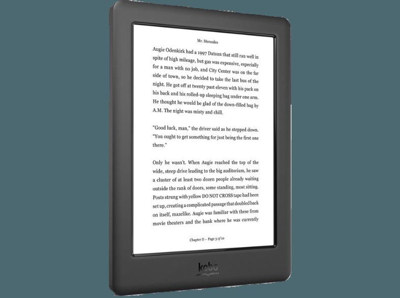 KOBO N437 GLO HD 6 Zoll 4 GB WLAN E-Book Reader Schwarz, KOBO, N437, GLO, HD, 6, Zoll, 4, GB, WLAN, E-Book, Reader, Schwarz