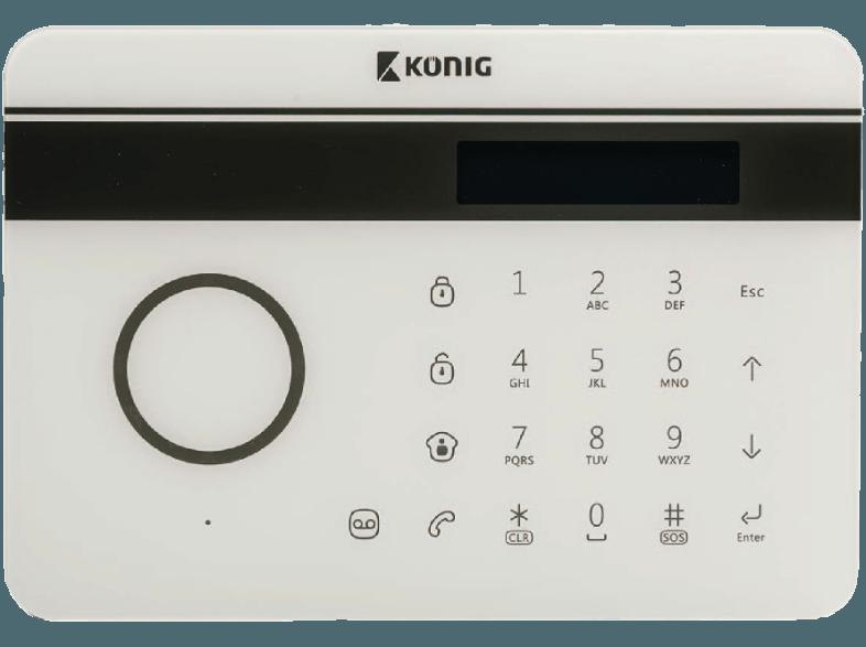 KÖNIG SAS-ALARM300 Drahtloses Festnetz-/GSM-Alarmsystem, KÖNIG, SAS-ALARM300, Drahtloses, Festnetz-/GSM-Alarmsystem