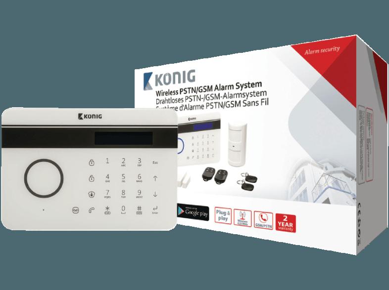 KÖNIG SAS-ALARM300 Drahtloses Festnetz-/GSM-Alarmsystem, KÖNIG, SAS-ALARM300, Drahtloses, Festnetz-/GSM-Alarmsystem