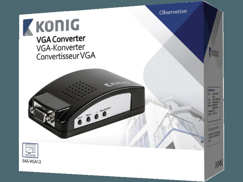 KÖNIG SAS-VGA12 VGA Konverter, KÖNIG, SAS-VGA12, VGA, Konverter