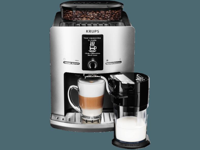 KRUPS EA829E Latt'Espress Kaffeevollautomat (Kegelmahlwerk, 1.7 Liter, Silber), KRUPS, EA829E, Latt'Espress, Kaffeevollautomat, Kegelmahlwerk, 1.7, Liter, Silber,